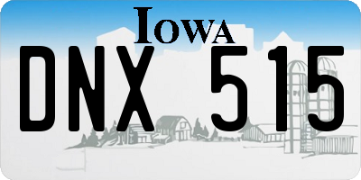 IA license plate DNX515