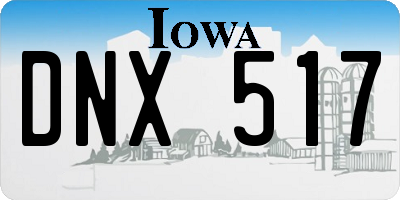 IA license plate DNX517
