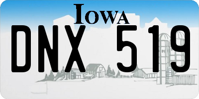 IA license plate DNX519