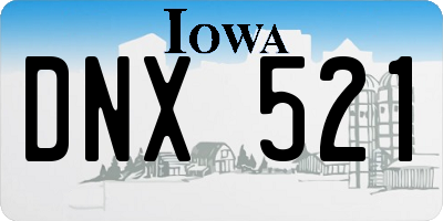 IA license plate DNX521