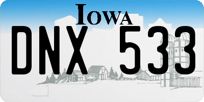 IA license plate DNX533