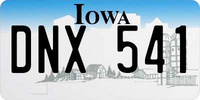 IA license plate DNX541