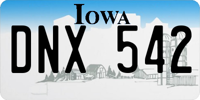 IA license plate DNX542