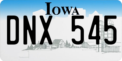 IA license plate DNX545