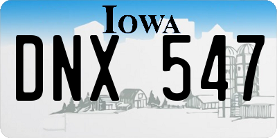 IA license plate DNX547