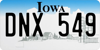 IA license plate DNX549