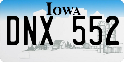 IA license plate DNX552