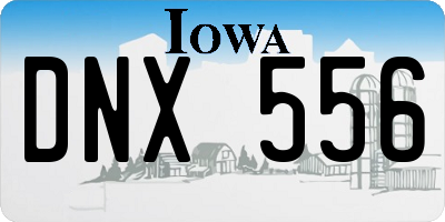 IA license plate DNX556