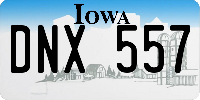 IA license plate DNX557