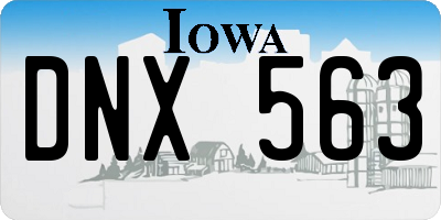 IA license plate DNX563