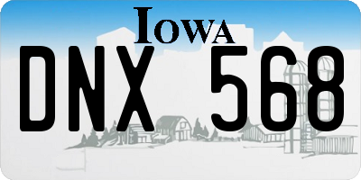 IA license plate DNX568