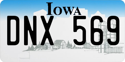 IA license plate DNX569