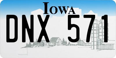 IA license plate DNX571