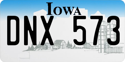 IA license plate DNX573