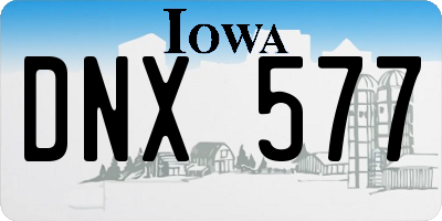 IA license plate DNX577