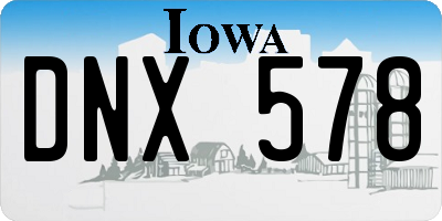 IA license plate DNX578