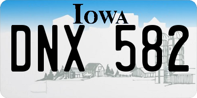 IA license plate DNX582