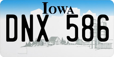 IA license plate DNX586