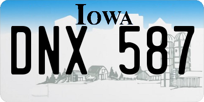 IA license plate DNX587