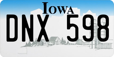 IA license plate DNX598