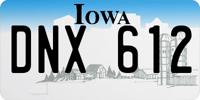 IA license plate DNX612