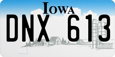 IA license plate DNX613