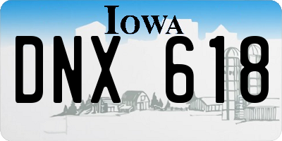 IA license plate DNX618
