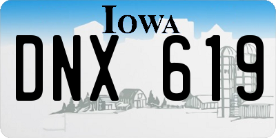IA license plate DNX619