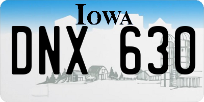 IA license plate DNX630