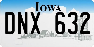 IA license plate DNX632