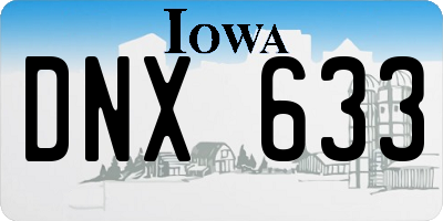 IA license plate DNX633