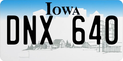 IA license plate DNX640