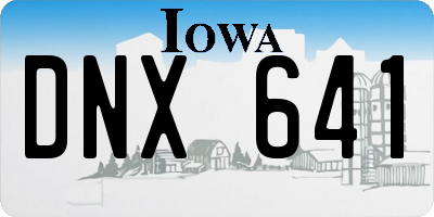 IA license plate DNX641