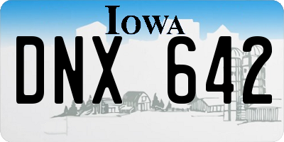 IA license plate DNX642