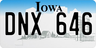 IA license plate DNX646