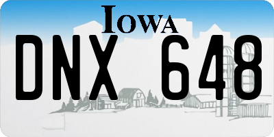 IA license plate DNX648