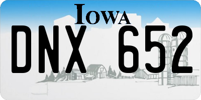 IA license plate DNX652