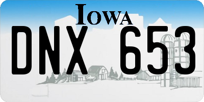 IA license plate DNX653