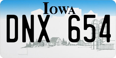 IA license plate DNX654