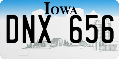 IA license plate DNX656