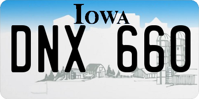 IA license plate DNX660