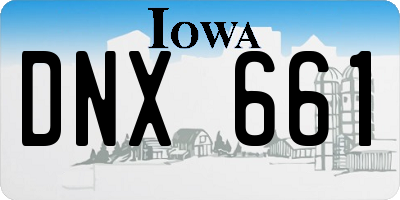 IA license plate DNX661