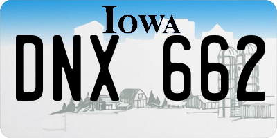 IA license plate DNX662