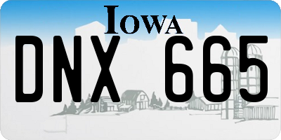 IA license plate DNX665