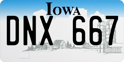 IA license plate DNX667