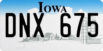 IA license plate DNX675