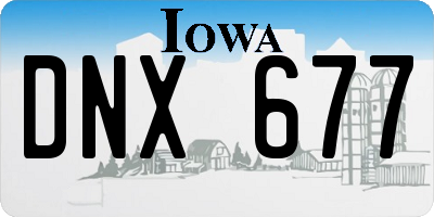 IA license plate DNX677