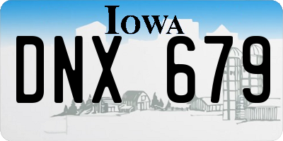 IA license plate DNX679
