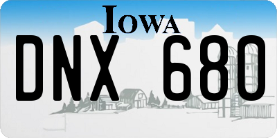 IA license plate DNX680