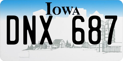 IA license plate DNX687